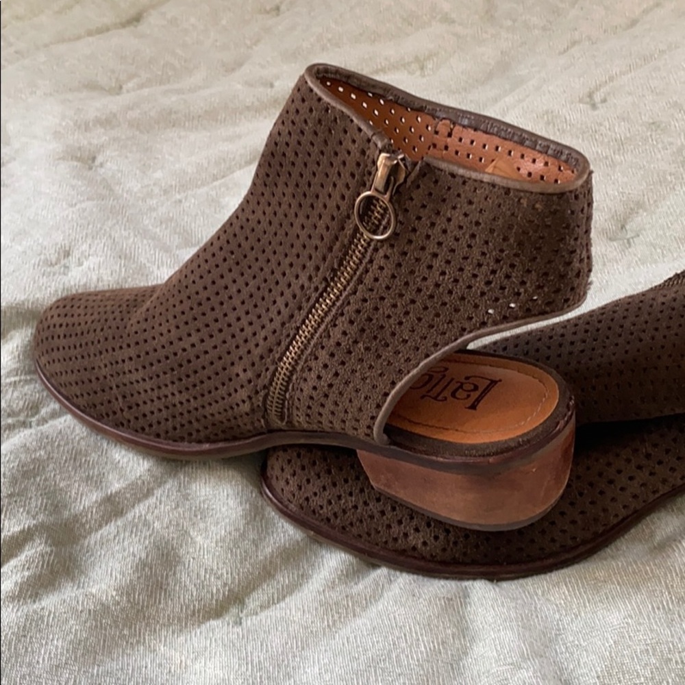 Latigo Izadore Perforated Suede Open Heel Bootie